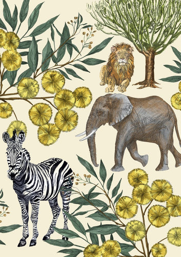 Zebra Jungle Card