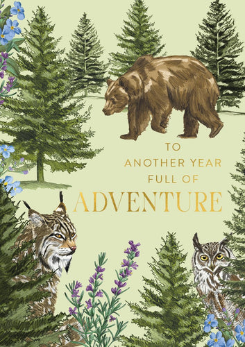 Boreal Forest Birthday Card