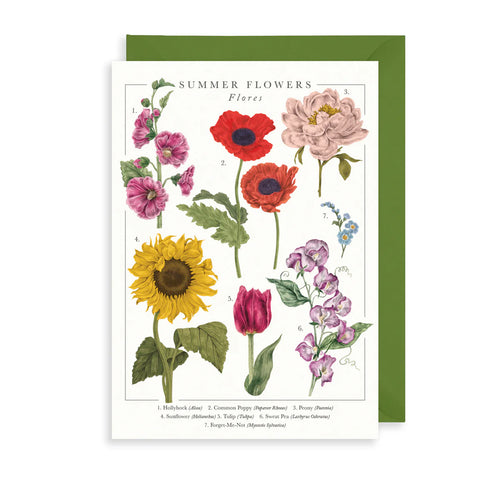 British Summer Flowers Card