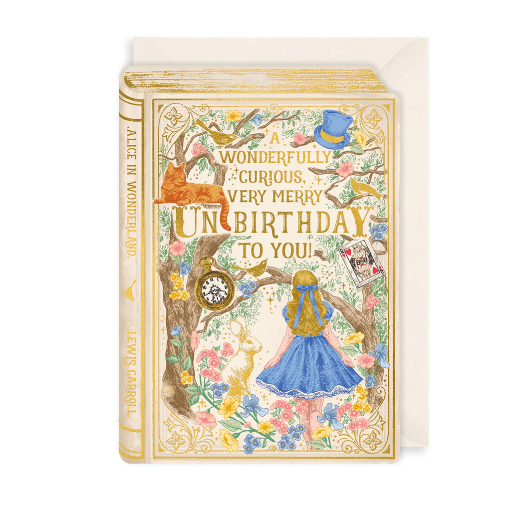 Storybook Alice In Wonderland Birthday Card