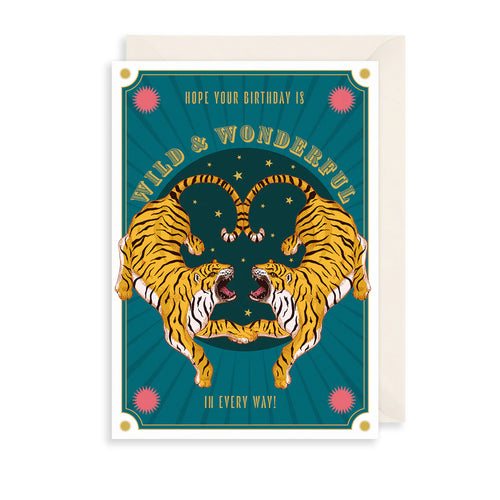 Wonderful Tigers Birthday Card