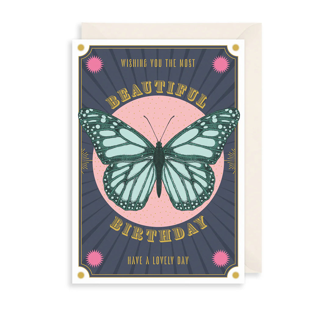 Beautiful Butterfly Birthday Card