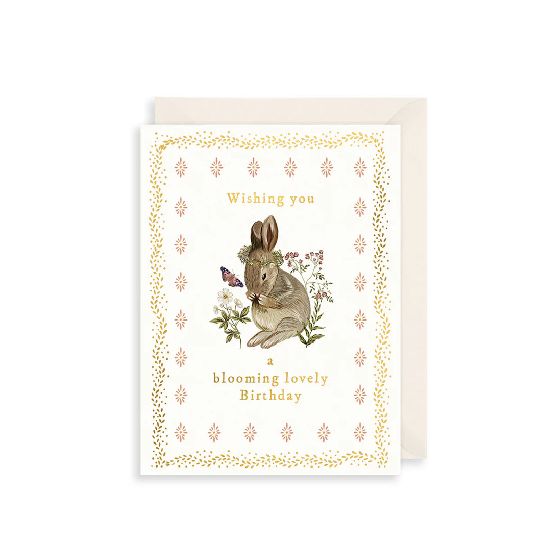 Blooming Bunny Birthday Card