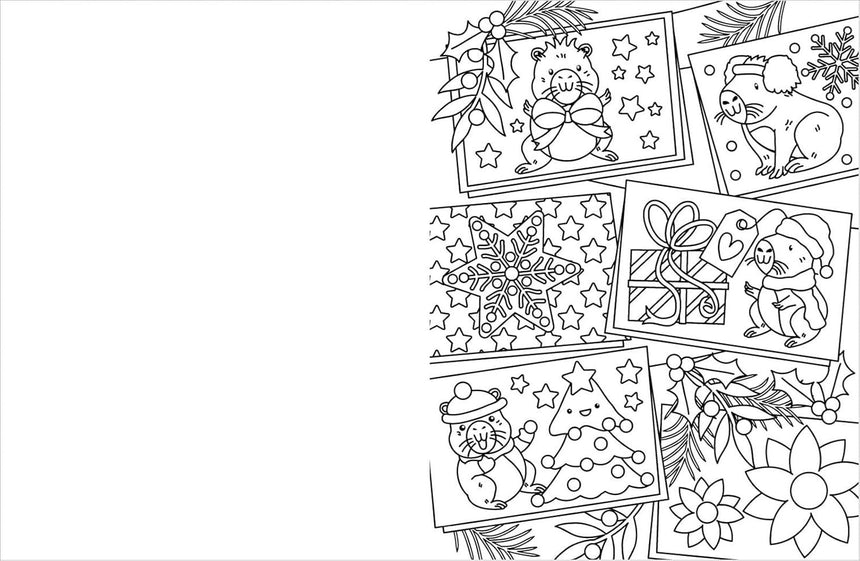 Cutie Colouring: Christmas Capybara Cuties