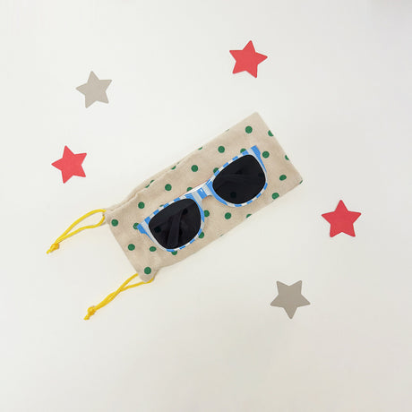 Two Tone Stripy Blue Sunglasses