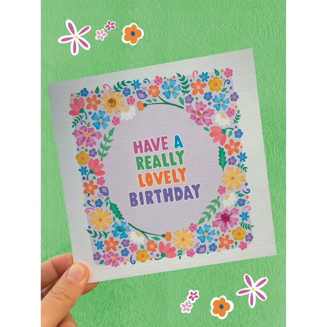 Floral Lovely Birthday Card