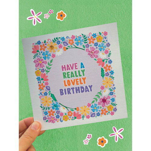 Floral Lovely Birthday Card