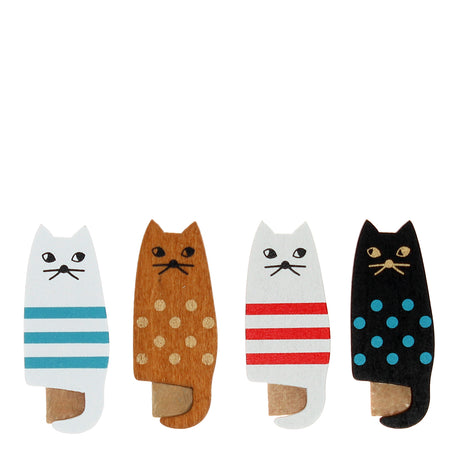 Wooden Cat Pegs