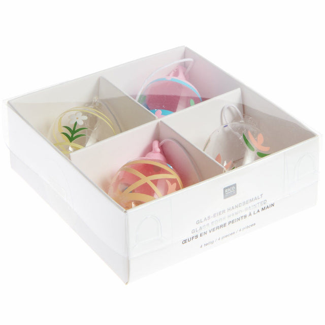 Glass Hand Painted Eggs