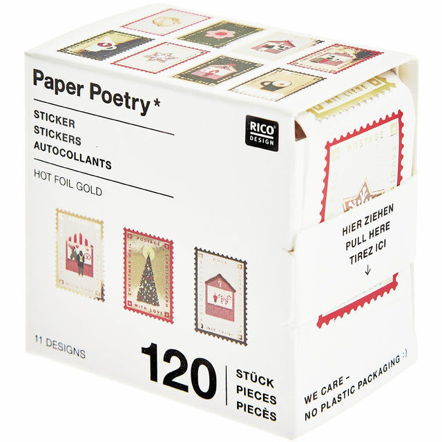 Christmas Mail Stamp Stickers