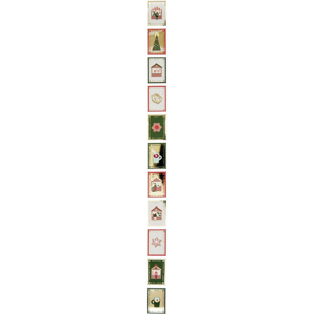 Christmas Mail Stamp Stickers