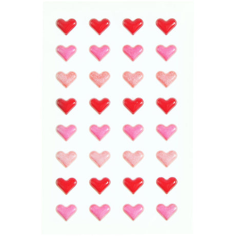 Mini Puffy Heart Stickers