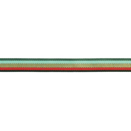 Green, Red & Gold Stripe Ribbon