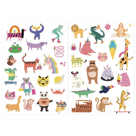 Cute Animal Glitter Tattoos
