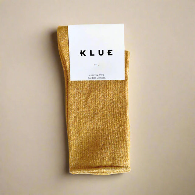 Glitter Socks: Mustard