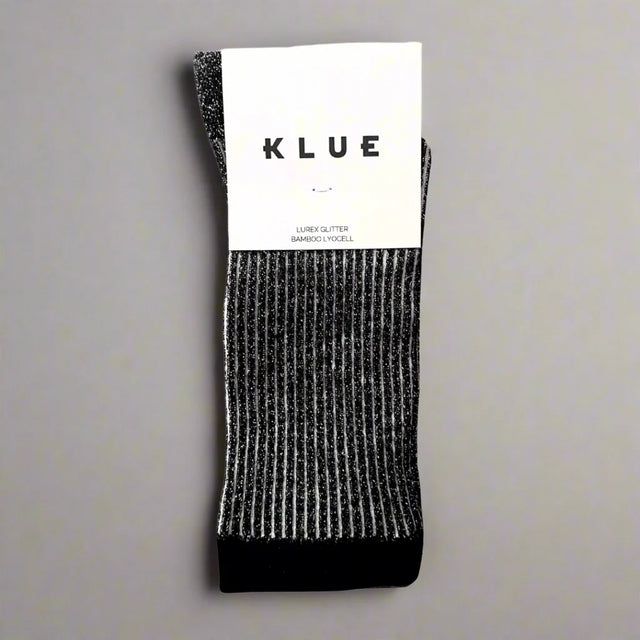 Glitter Stripe Socks: Black