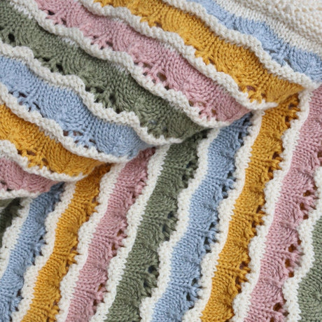 Multi Coloured Knit Blanket