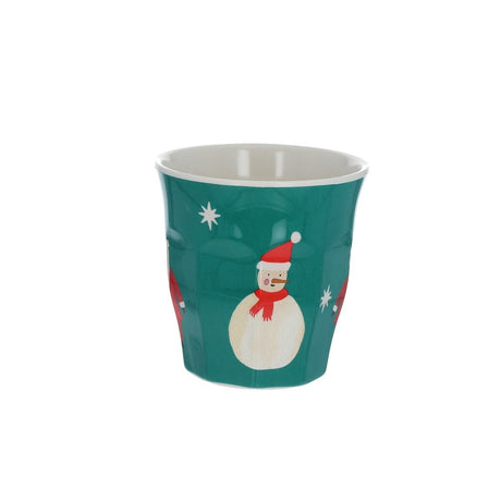 Small Green Christmas Melamine Cup