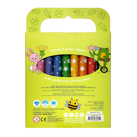 Carry Along Crayons & Colouring Book Kit: Garden Pals