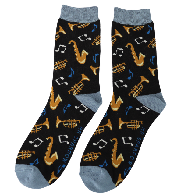 Brass Band Black Men’s Socks
