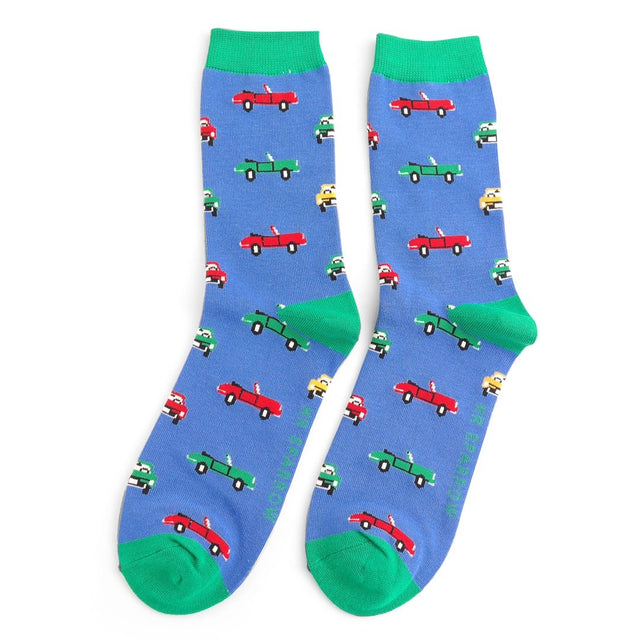 Classic Cars Blue Men’s Socks