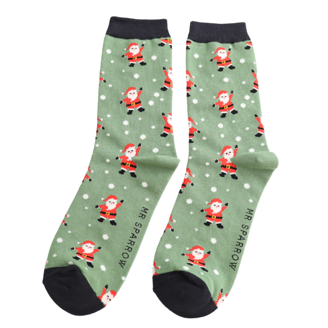 Jolly Santa Green Men’s Socks