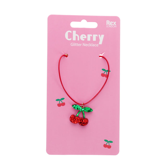 Cherry Glitter Necklace