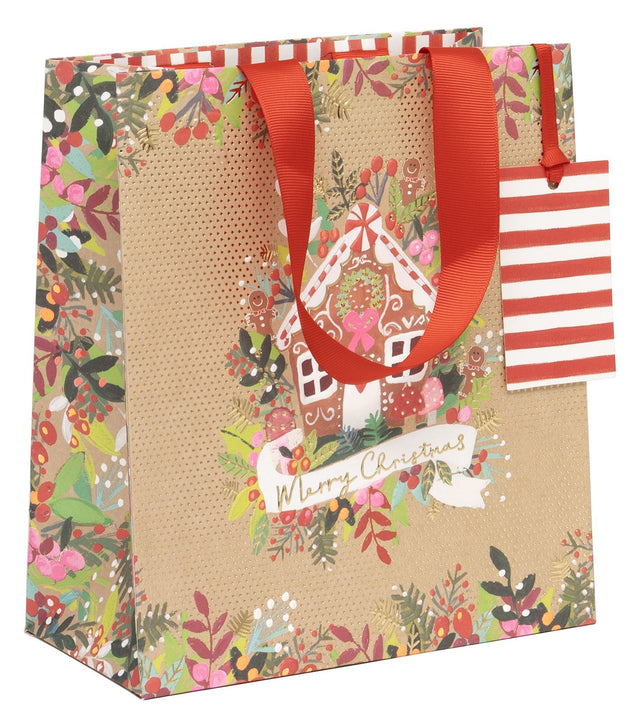 Gingerbread Kraft Medium Gift Bag