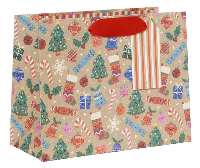 Whimsical Kraft Medium Landscape Gift Bag