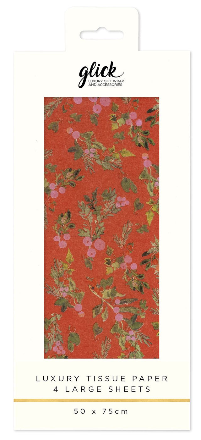 Red Berries Tissue Paper