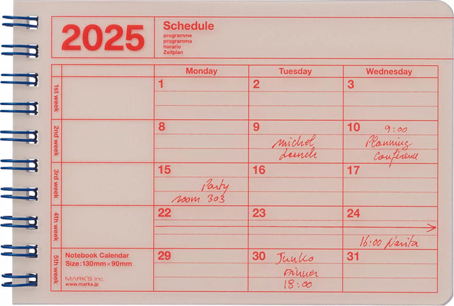 2026 Extra Small Calendar Notebook: Ivory