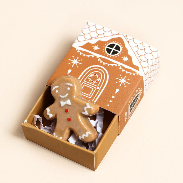 Tiny Matchbox Ceramic Gingerbread House