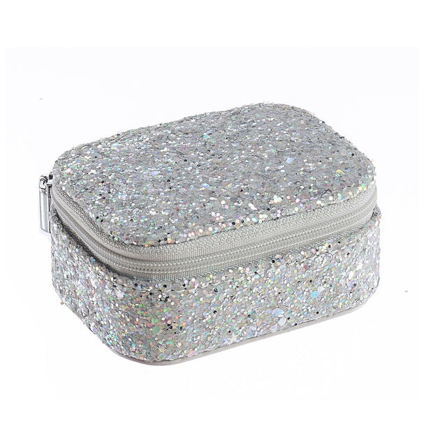 Silver Glitter Jewellery Box