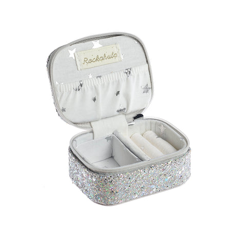 Silver Glitter Jewellery Box