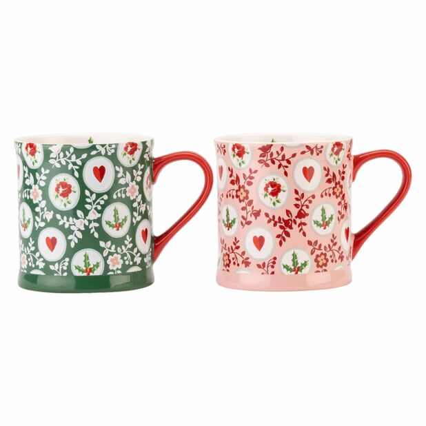 Set Of 2 Holly Spots Mollie Mugs