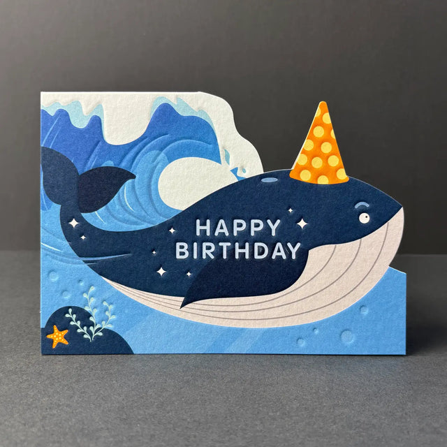 Whale Shaped Birthday Card