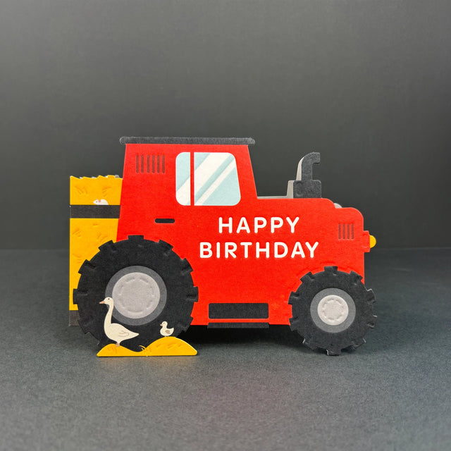 Tractor Shaped Birthday Card