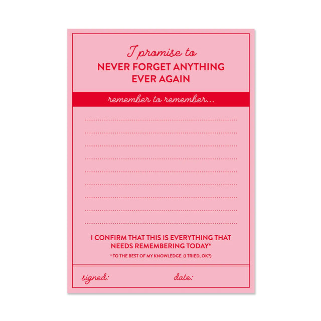 A6 Never Forget Pad