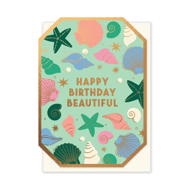 Pastel Shells Birthday Card