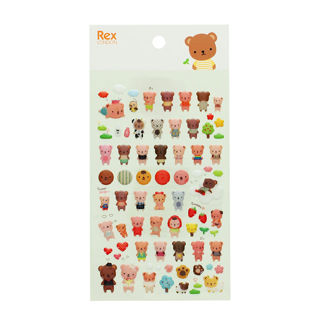 3D Puffy Adorable Bears Stickers
