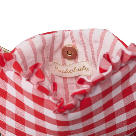 Gingham Ruffle Love Heart Bag