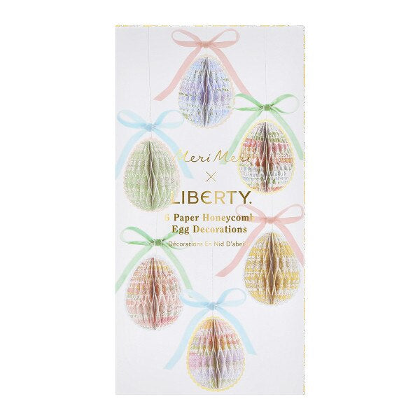 Meri Meri x Liberty Paper Honeycomb Egg Decorations