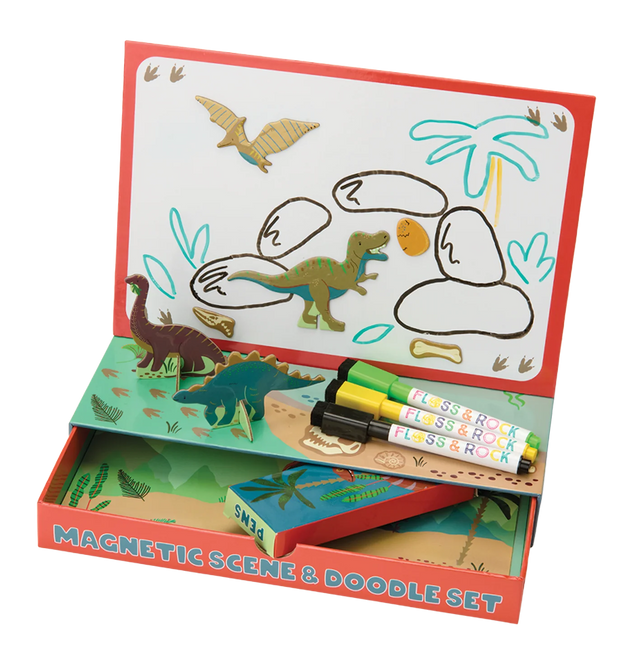 Dinosaur Magnetic Scene & Doodle Set