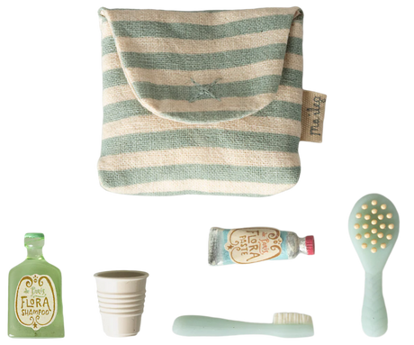 Blue Stripe Toothbrush Set