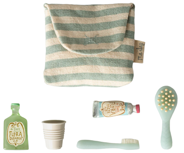 Blue Stripe Toothbrush Set