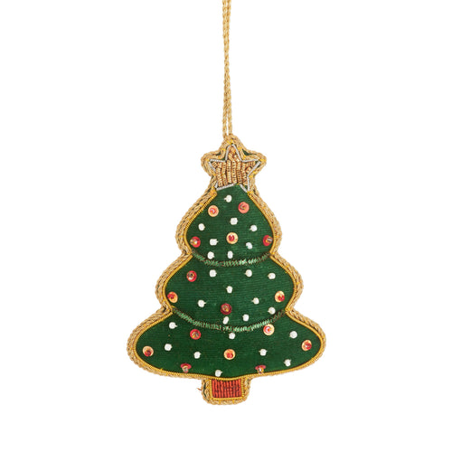 Christmas Tree Embroidered Decoration