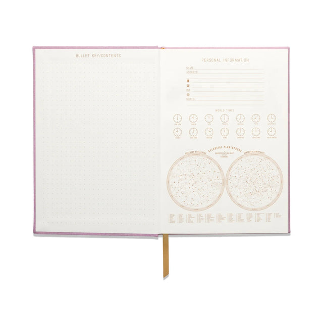 Suede Lilac Notes Hardcover Journal