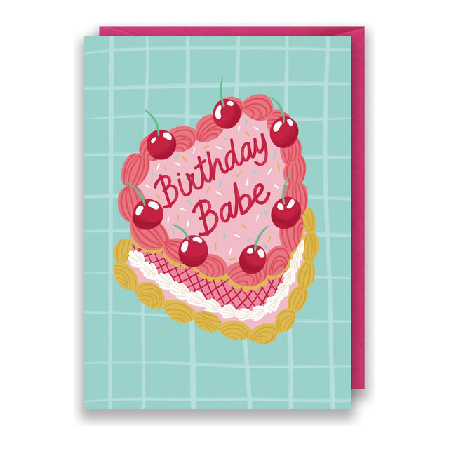 Birthday Babe Cake Card