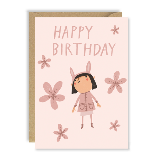 Cute Bunny Birthday Card
