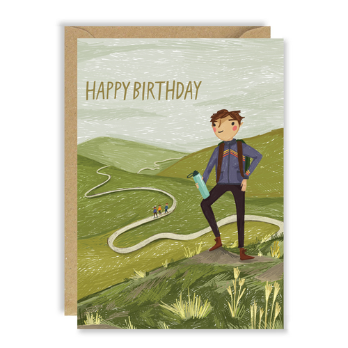 Hiking Birthday Card